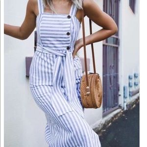 Stripe Tie Midi Dress with Pockets!